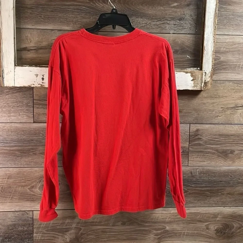 Ohio State Unisex Buckeyes Long Sleeve Pullover Tshirt Red Size Large